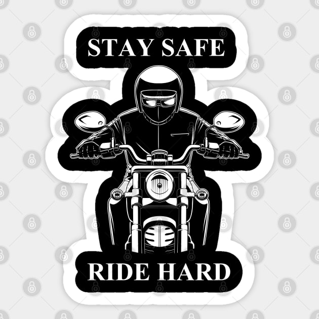 Ride Hard Sticker by Dishaw studio
